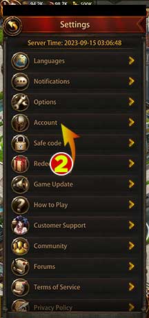 Tap on Settings-Account