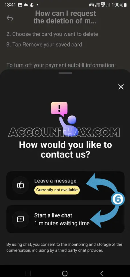 klarna app live chat