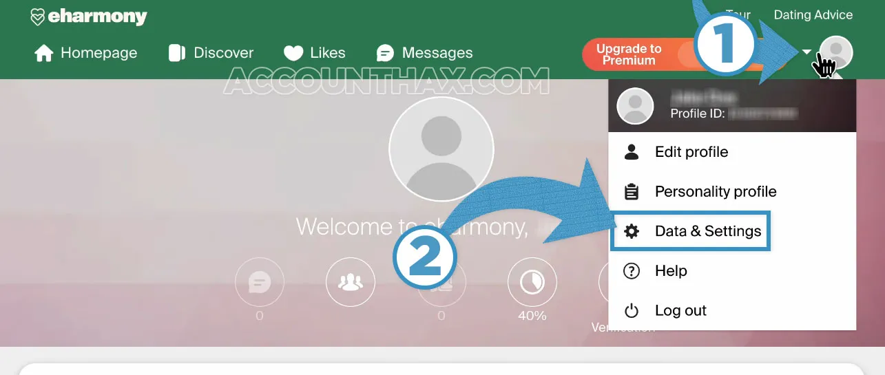 Select Data & Settings